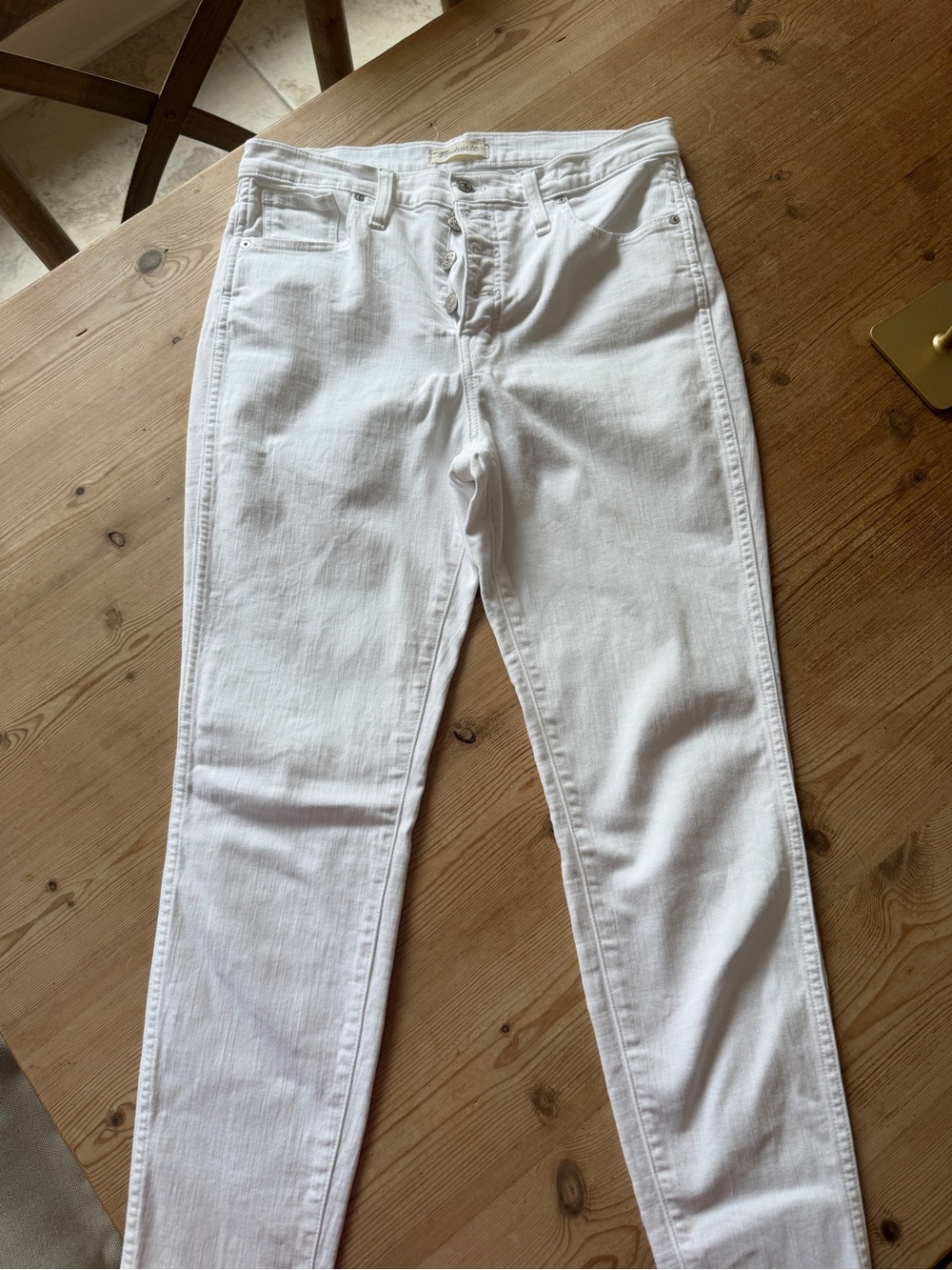 Madewell - Women’s White skinny Button-Fly Jeans
